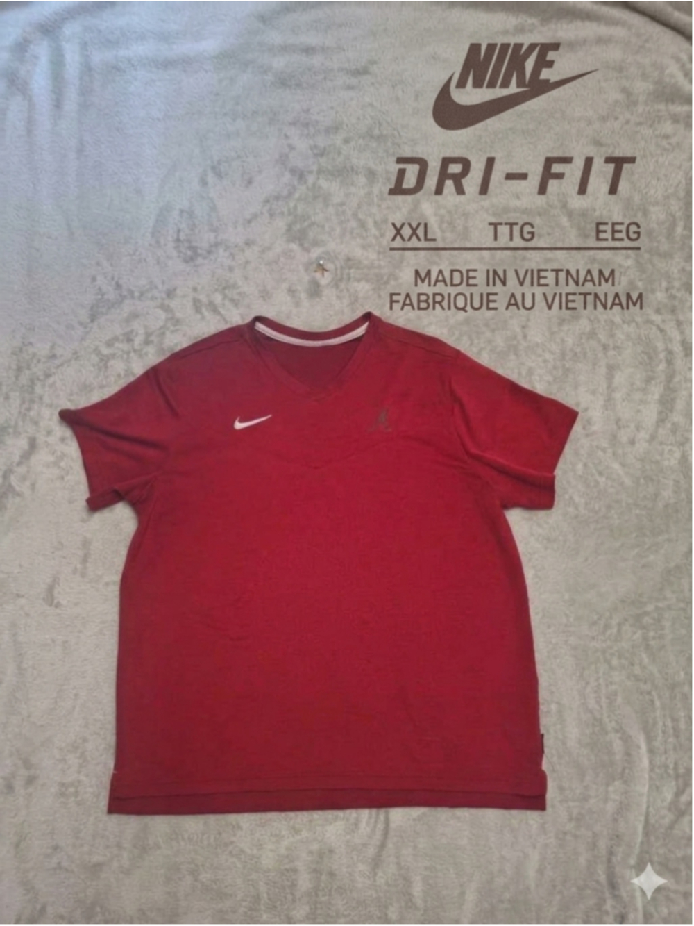 Nike Dri-Fit Alabama Crimson Tide Men's XXL V-Neck Red T-Shirt Training